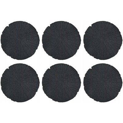 Vida Kámen pro chůzi 6 ks. Černý Ø 45 x 1,8 cm Guma – Hledejceny.cz