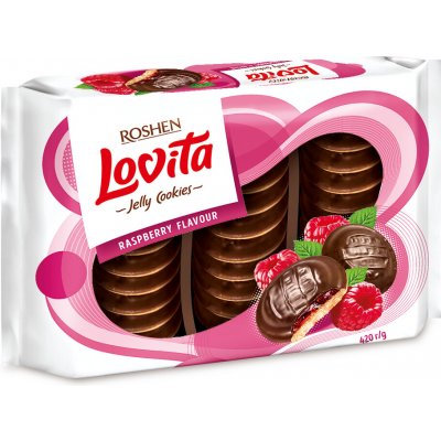 Roshen Lovita Čokopiškoty malina 420 g – Sleviste.cz