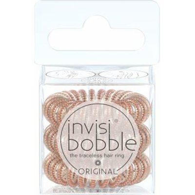 Spirálová gumička do vlasů Invisibobble Original Bronze and Beads - bronzová s korálky, 3 ks (IB-OR-PA-1-1002) – Sleviste.cz