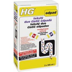 HG tekutý DUO čistič odpadů 2 x 500 ml