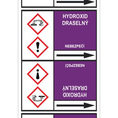 Značení potrubí, hydroxid draselný – Zboží Dáma