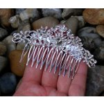 Ozdobná spona hřeben stříbrná barvami broušené sklo – Zboží Dáma Ozdobná spona hřeben stříbrná barvami broušené sklo – Zboží Dáma