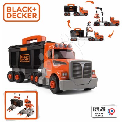 Smoby kamion s pracovním kufříkem Black&Decker Truck a 60 doplňků s nářadím