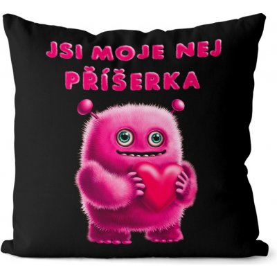 Impar Polštář Moje příšerka růžová 40x40 – Hledejceny.cz
