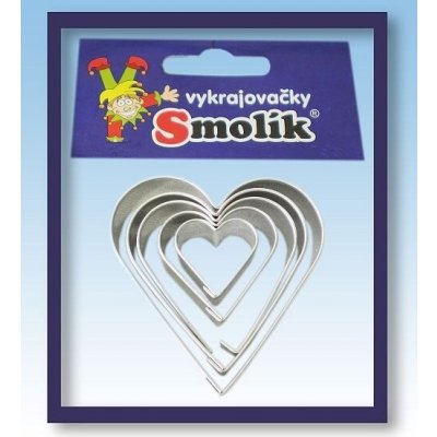 Plastimex vykr. 0709 Srdíčka hladká, sada-5ks – Hledejceny.cz
