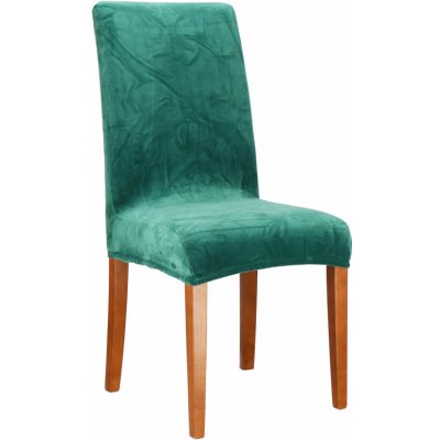 Potah na židli elastický, zelený samet SPRINGOS SPANDEX – Zboží Mobilmania