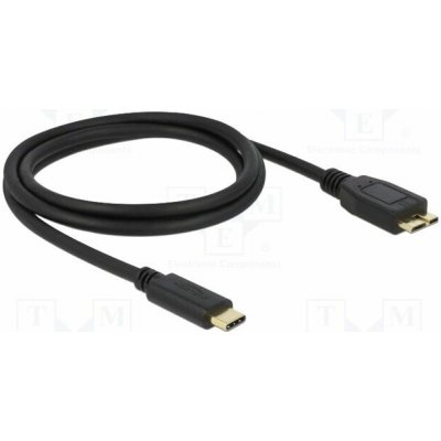 Delock 83677 USB B micro vidlice USB C vidlice 1m černý – Zboží Živě