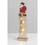 Emos DCWW11 LED dekorace dřevěná Santa 46 cm 2x AA teplá bílá časovač – Hledejceny.cz