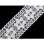 Bavlněná krajka / vsadka paličkovaná jemná šíře 50 mm bílá 13.5m – Zboží Dáma