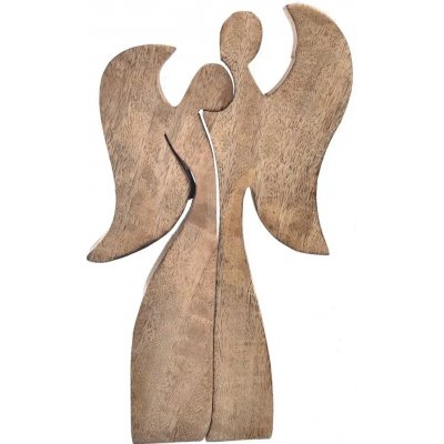 ORION Mango Anděl 22 x 12,5 cm, embrace, mangové dřevo ORION 200211 – Hledejceny.cz