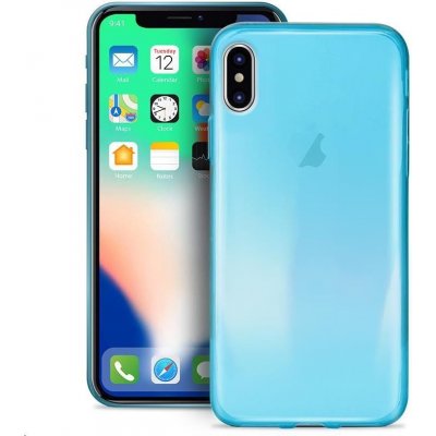 Pouzdro Puro "0.3 NUDE" Apple iPhone X modré