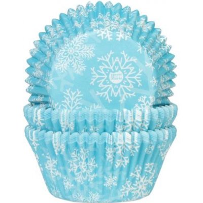 House of Marie košíčky na muffiny modré sněhové vločky 50x33 mm – Zboží Mobilmania