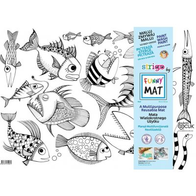 FUNNY MAT Funny Mat Podložka na kreslení Piraně + pastelky zdarma 489774 – Hledejceny.cz