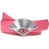 Pásek Karl Lagerfeld opasek K/ARCHIVE FAN MD WST belt CROC růžová