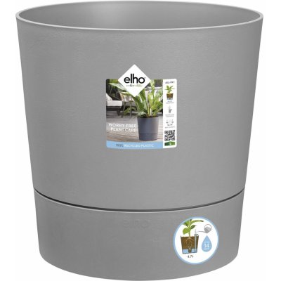 elho Květináč Greensense Aqua Care Round betonový 35 x 34 cm – Zboží Mobilmania