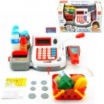 Teddies Pokladna digitální plast 29cm s doplňky na baterie se zvukem se světlem v krabici – Zboží Mobilmania