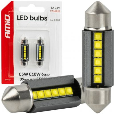 Amio 2ks žárovka LED 12/24V SV39mm čirá CANBUS – Hledejceny.cz