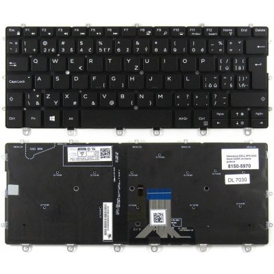 česká klávesnice Dell XPS 13 9365 černá CZ/SK no frame podsvit