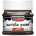 Pentart Akrylová barva matná 50 ml TMAVÁ HNĚDÁ – Zboží Mobilmania