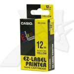 Casio originální páska do tiskárny štítků, Casio, XR-12YW1, černý tisk/žlutý podklad, nelaminovaná, 8m, 12mm – Hledejceny.cz