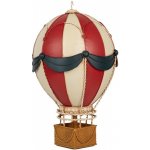 Clayre & Eef Červeno-béžová kovová závěsná dekorace horkovzdušný balón - Ø 26*42 cm – Hledejceny.cz