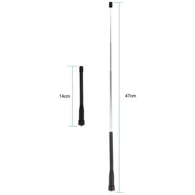 WOUXUN Dualband Anténa SMA Teleskop 47 cm Baofeng – Zboží Živě