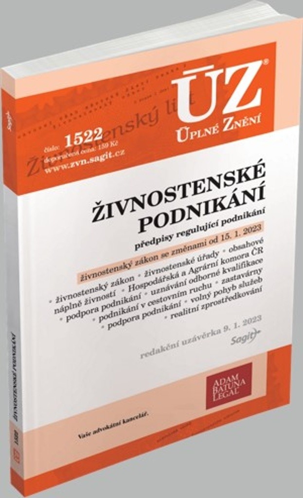 ÚZ 1522 Živnostenské podnikání