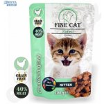 Fine Cat grain free Kitten kuřecí v omáčce 100 g – Sleviste.cz