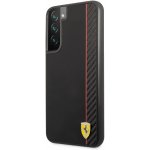 Ferrari Smooth and Carbon Effect Samsung Galaxy S22+ černé – Zboží Živě
