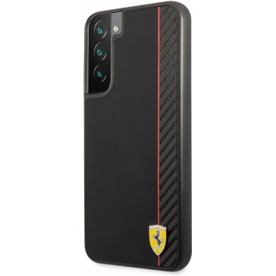 Ferrari Smooth and Carbon Effect Samsung Galaxy S22+ černé – Zboží Živě