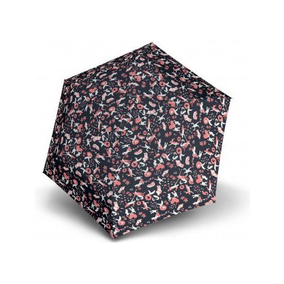 Knirps US.050 ultra light slim manual embracing black lehký dámský skládací plochý deštník černý – Zboží Mobilmania