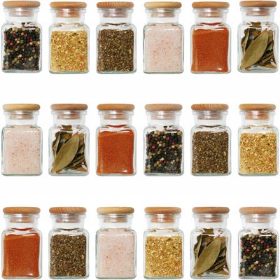 Zaplanowane Sklenička na koření skleněná 150 ml bezbarvá 18 ks – Sleviste.cz