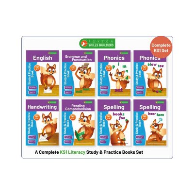 Complete Key Stage 1 Literacy Study & Practice Books - 8-book bundle! English, Phonics, Spelling, Handwriting, Reading Comprehension for AGES 4 - 7 - Foxton Books – Hledejceny.cz