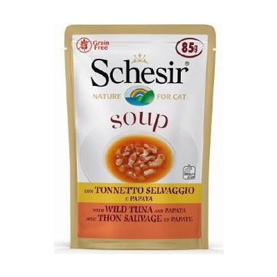 Schesir Cat Adult Soup tuňák papája 85 g