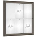 PROCITY Venkovní elegantní vitrína Tradition, 6 x A4, šedá PRO | Zboží Auto