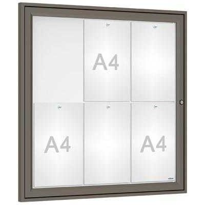 PROCITY Venkovní elegantní vitrína Tradition, 6 x A4, šedá PRO | Zboží Auto