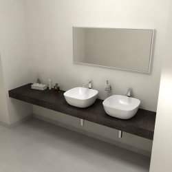 Sapho TAILOR desky rockstone deska 220x50 cm, provedení límce F TR220F