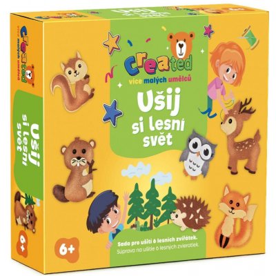created Ušij si lesní svět zvířátka kreativní sada v krabici 25x21cm – Zboží Mobilmania