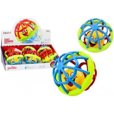LEAN Toys Senzorický míč pro děti barevné gumové chrastítko – Sleviste.cz
