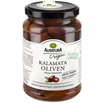 Alnatura Olivy černé BIO Kalamata bez pecky 350 g