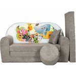 Fimex Dětská rozkládací pohovka + taburet Afrika šedá – Zboží Dáma Fimex Dětská rozkládací pohovka + taburet Afrika šedá – Zboží Dáma