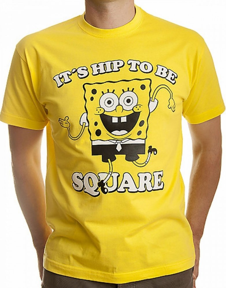 SpongeBob Squarepants tričko It´s Hip To Be Square | Srovnanicen.cz