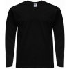 Pánské Tričko JHK pánské tričko dlouhý rukáv s náplety black