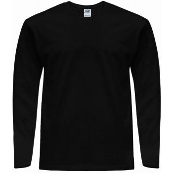 JHK pánské tričko dlouhý rukáv s náplety black