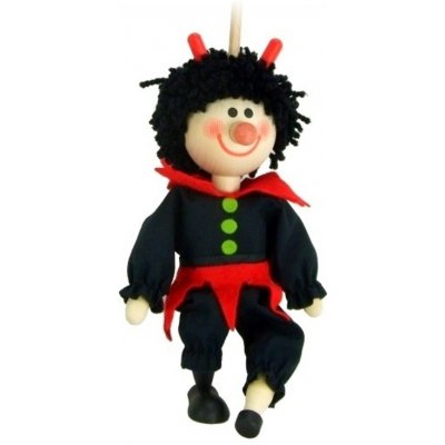 Mašek umělecká výroba Loutka bez nití Čert 20 cm – Zboží Dáma