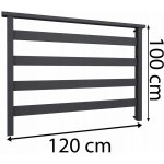 ALU BASIC Balkon francouzský 120 cm Balustráda 7016 – HobbyKompas.cz