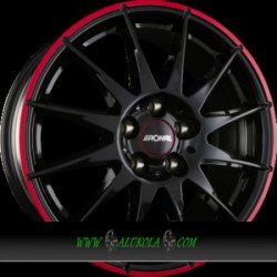 Ronal R54 8x18 5x112 ET45 jetblack red rim