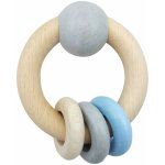 HESS Round Rattle Ball & Prsteny modré – Zboží Mobilmania