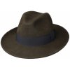 Klobouk Fiebig klobouk plstěný olivový s černou stuhou Bogart