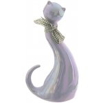 Orion Keramická kočka 12x 8 x 22 cm perleťově šedá – Hledejceny.cz